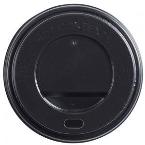 Disposable Black Sip Lids 8oz photo 1