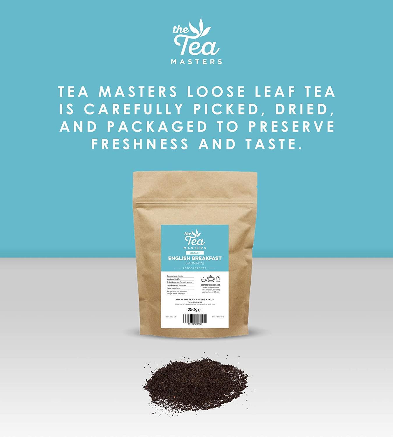 Tea Masters Loose Leaf Tea - Decaf English Breakfast - Fannings (1x250g) photo 15