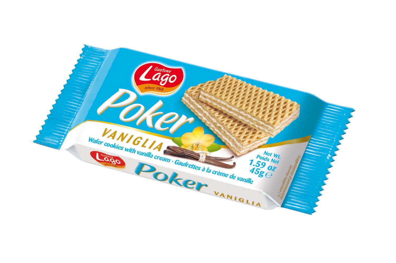 Lago Poker Vanilla Crème Wafers 45g photo 4