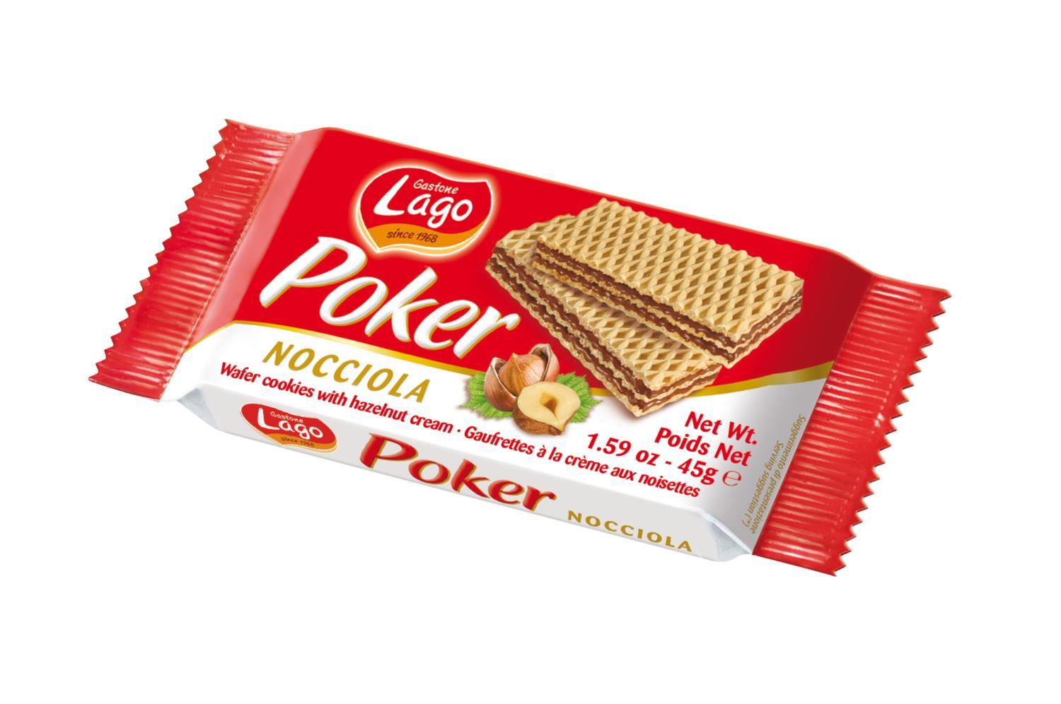 Lago Poker Hazelnut Crème Wafers 45g photo 4