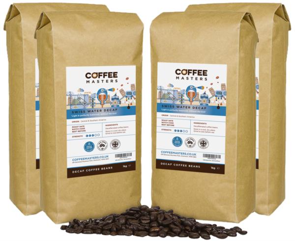 Coffee Masters - Swiss Water Decaf Coffee Beans (4x1kg) photo 1