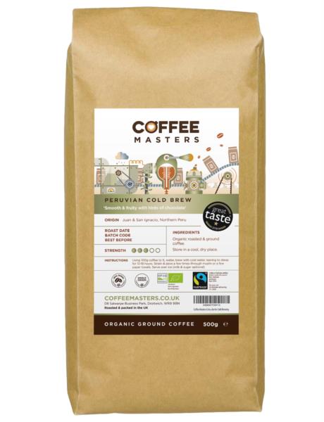 Coffee Masters Cold Brew Ground Coffee - Peruvian Organic