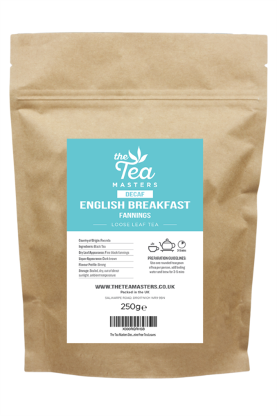 The Tea Masters Loose Leaf Tea - Decaf English Breakfast - Fannings (1x250g) photo 1