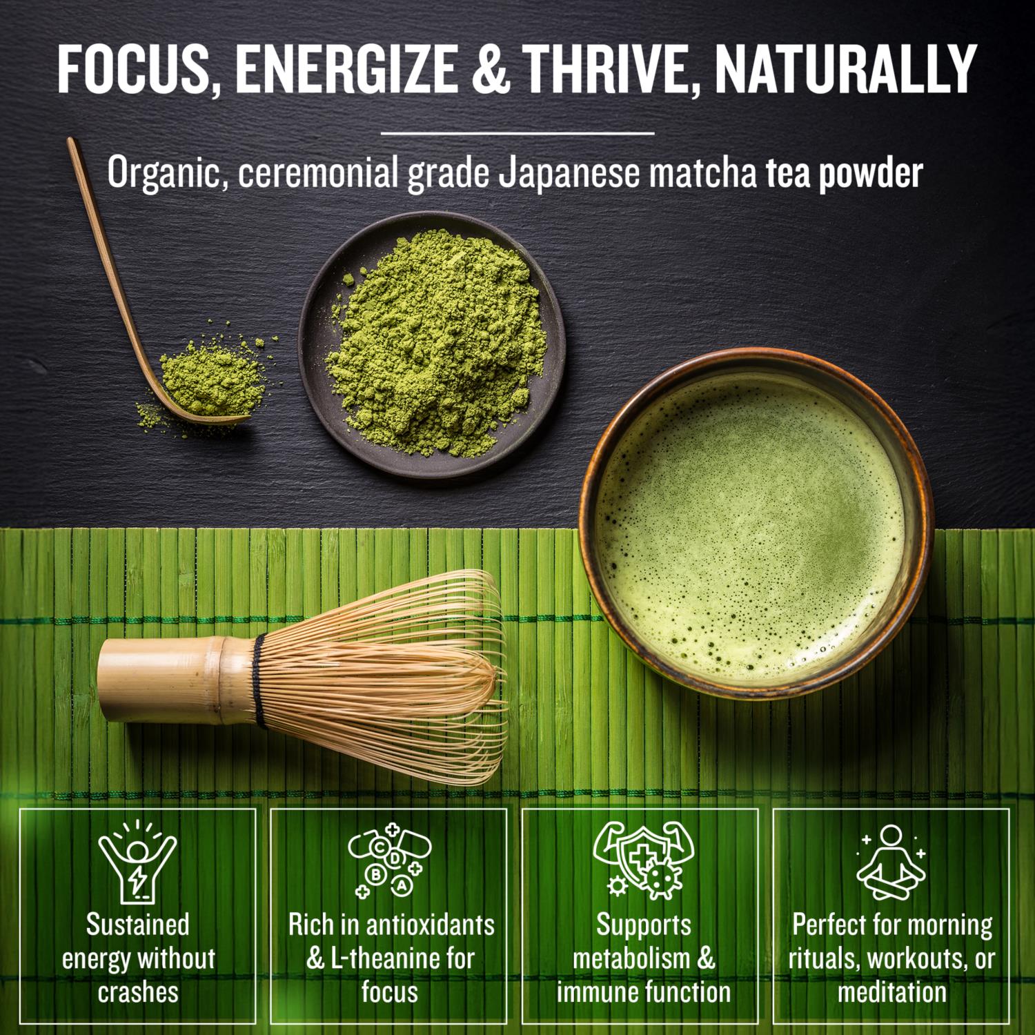 Tea Masters Organic Japanese Ceremonial Grade Matcha Tea Powder photo 3