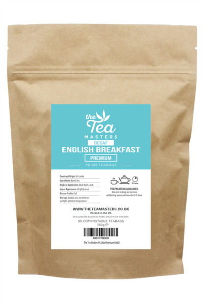 The Tea Masters Prism Teabags - Decaf English Breakfast - Premium (1x50)