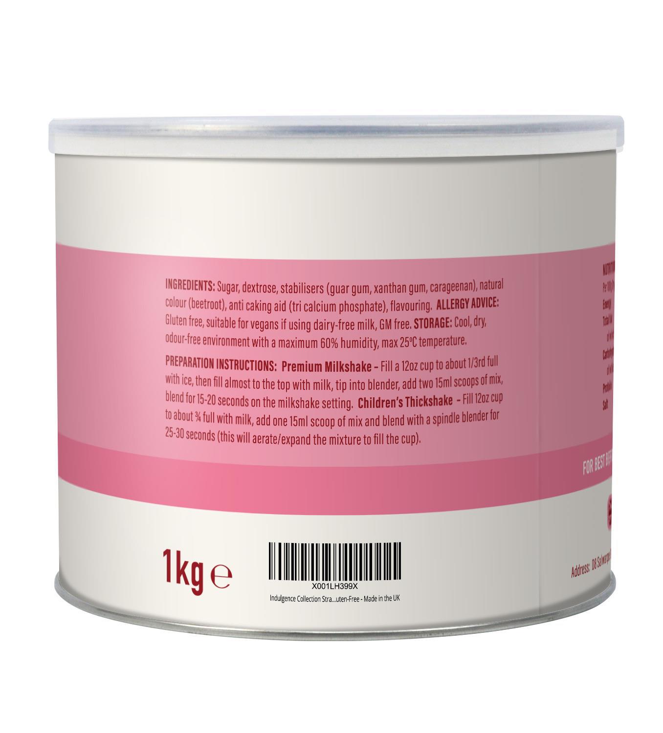 Indulgence Collection Premium Shake Mix - Strawberry 4x1kg photo 2