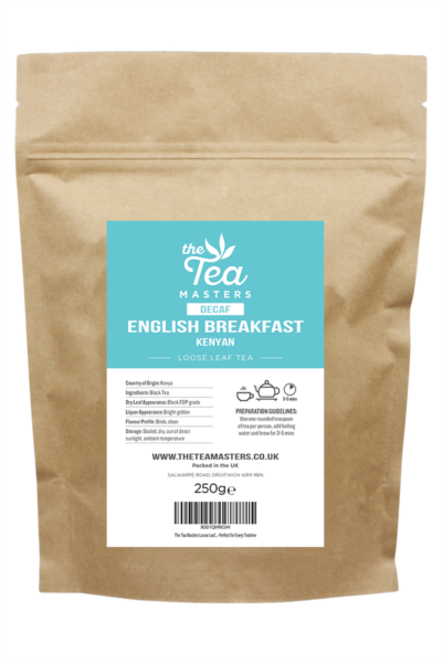 The Tea Masters Loose Leaf Tea - Decaf English Breakfast - Kenyan