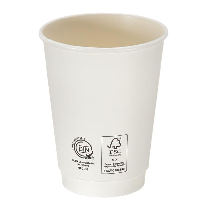 Home Compostable Double Wall cup 12oz - 1x500 photo 2