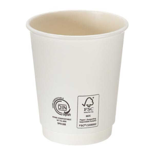Home Compostable Double Wall cup 8oz - 1x25 photo 2