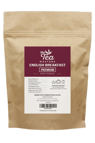 The Tea Masters Prism Teabags - Breakfast Tea - Premium (1x100)