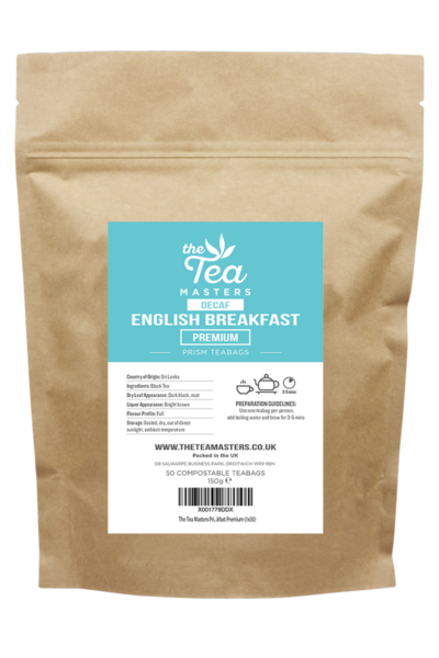 The Tea Masters Prism Teabags - Decaf English Breakfast - Premium (1x50)