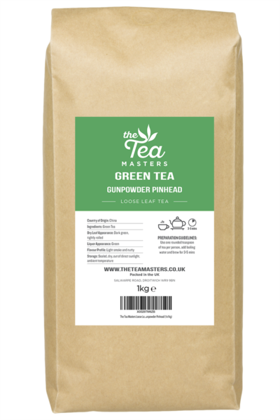 The Tea Masters Loose Leaf Tea - Green Tea - Gunpowder Pinhead (1x1kg)