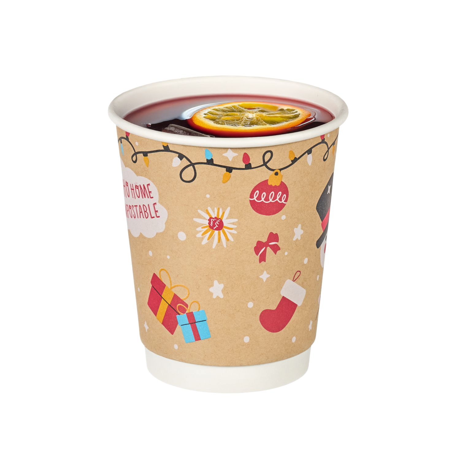 Christmas Home Compostable Double Wall cup 8oz photo 4