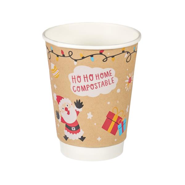 Christmas Home Compostable Double Wall cup 12oz photo 1