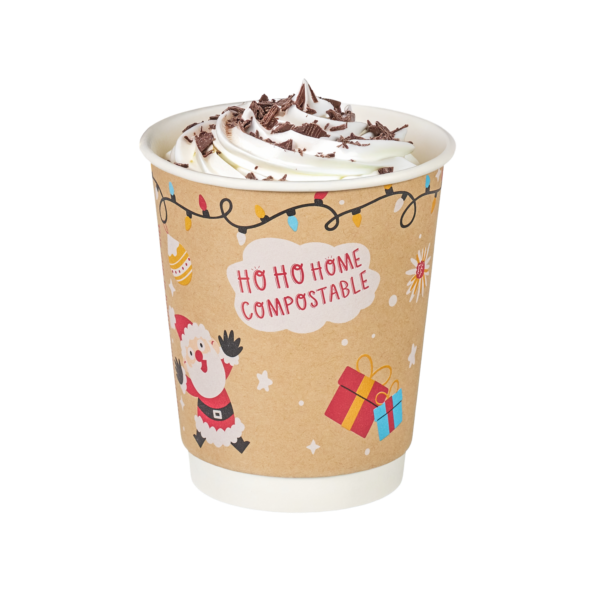 Christmas Home Compostable Double Wall cup 8oz - 1x25 photo 3