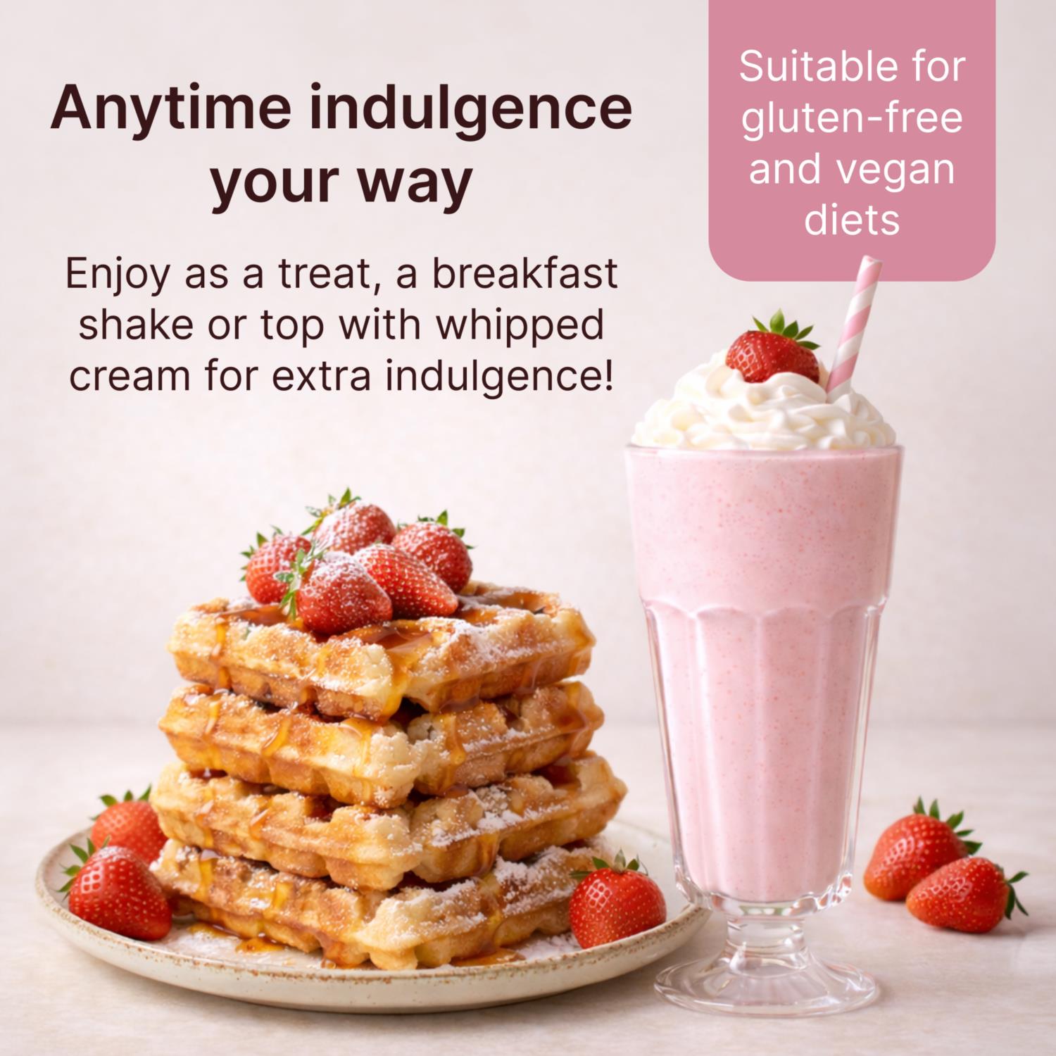 Indulgence Collection Premium Shake Mix - Strawberry 4x1kg photo 3