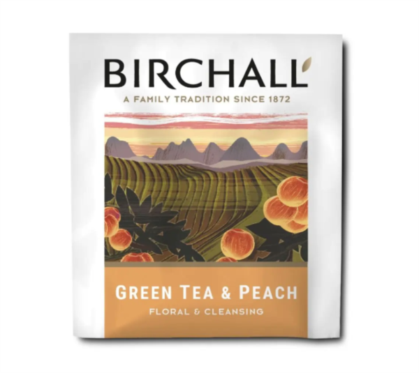 Birchall - Green Tea & Peach Enveloped Tea Bags photo 2