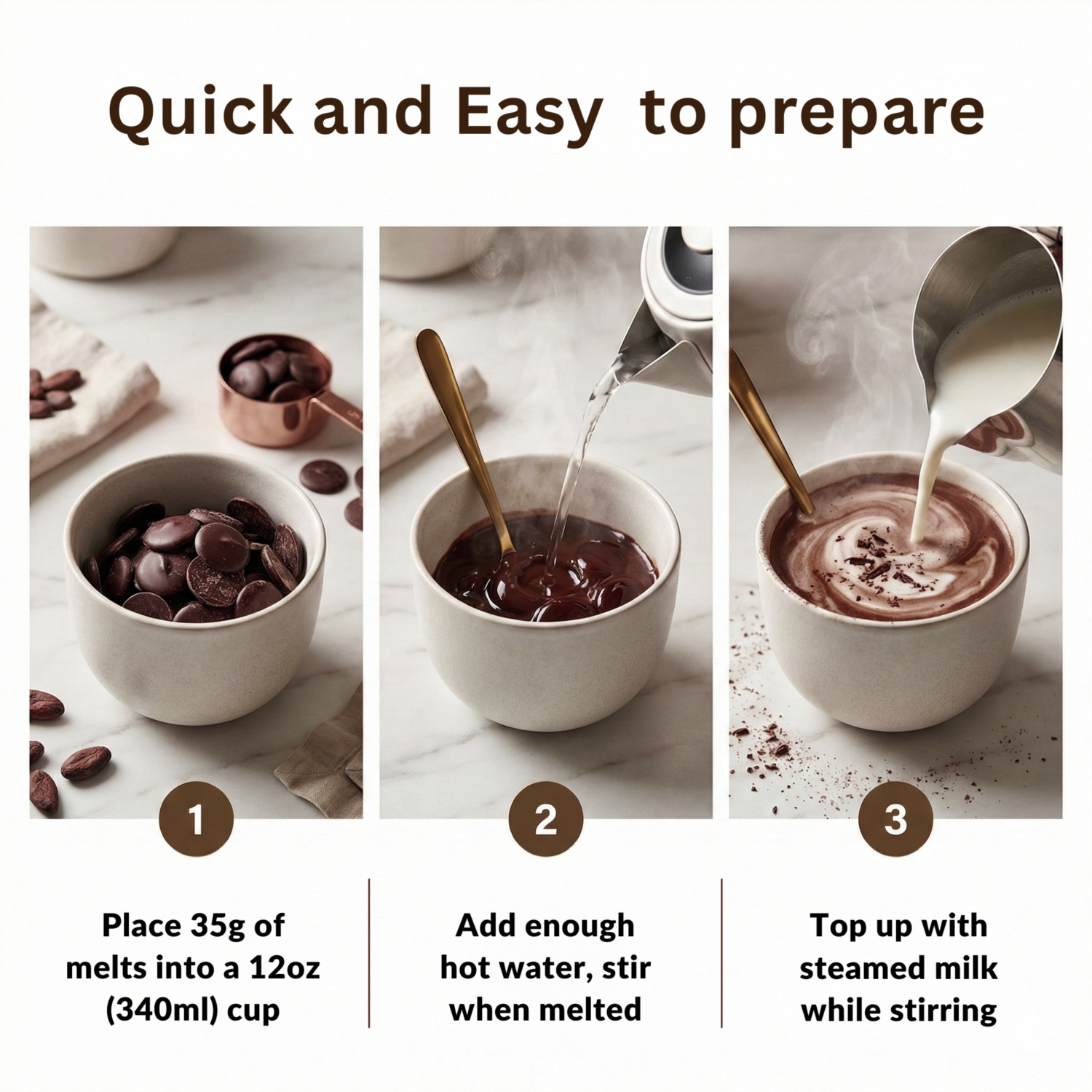 Indulgence Collection - Chocolate Melts (70%) - Dark photo 3