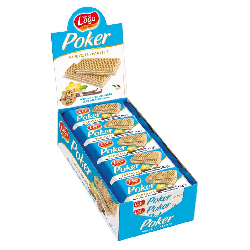 Lago Poker Vanilla Crème Wafers 45g photo 2