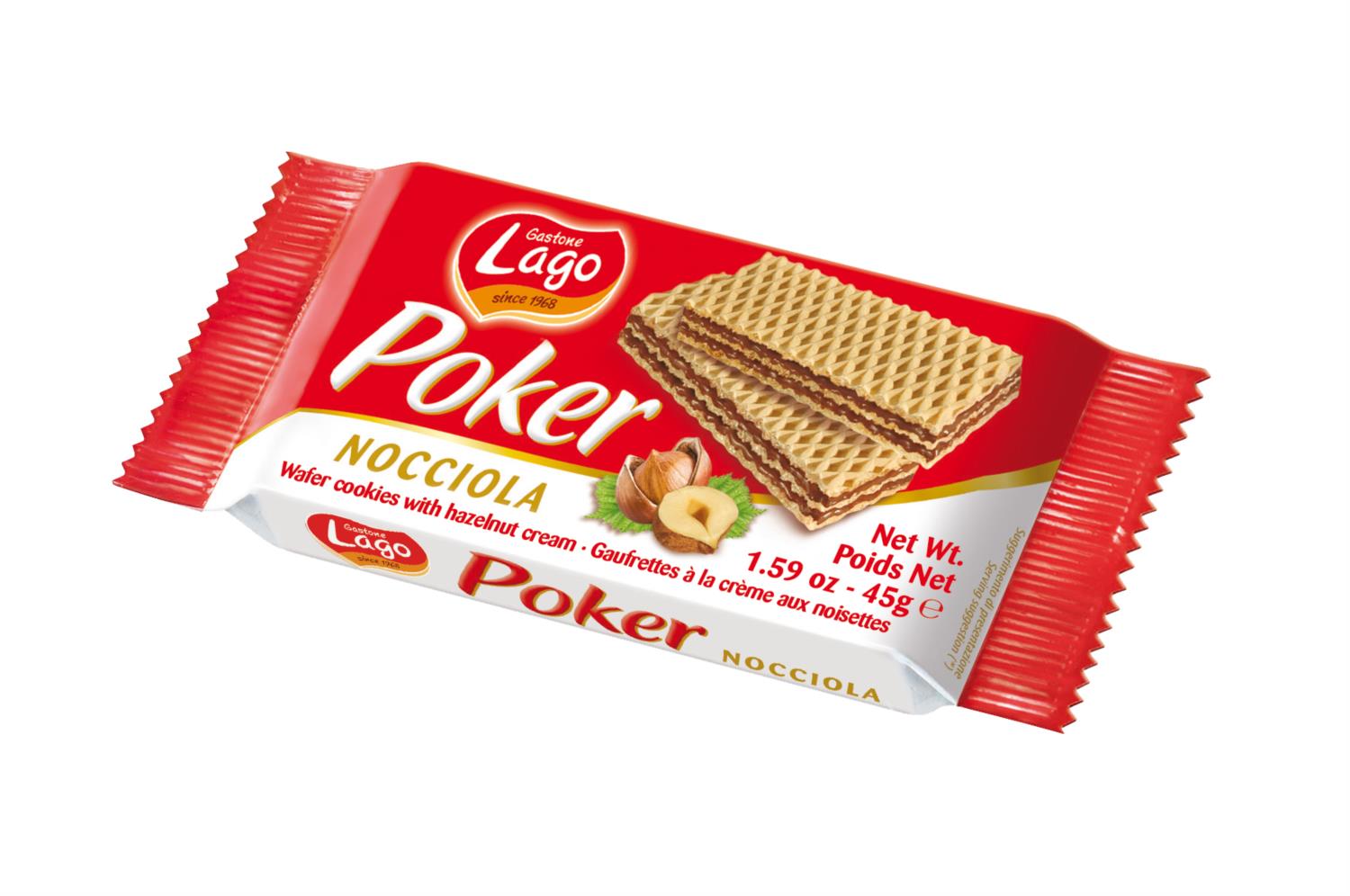 Lago Poker Hazelnut Crème Wafers 45g photo 3