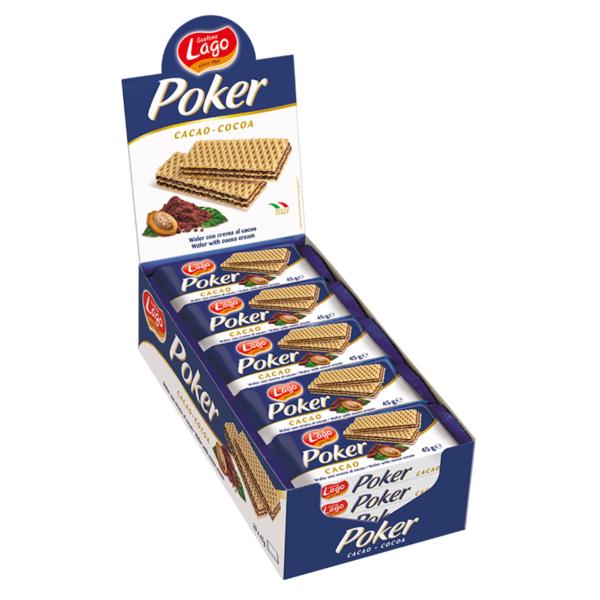 Lago Poker Cocoa Crème Wafers 45g