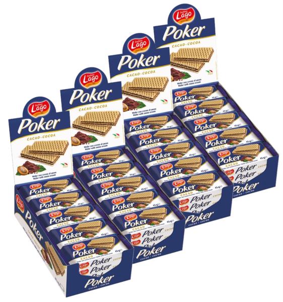 Lago Poker Cocoa Crème Wafers 45g