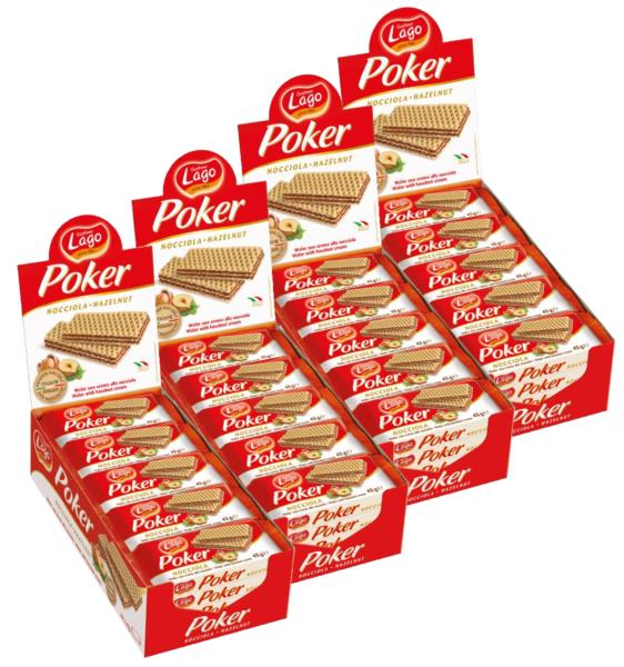 Lago Poker Hazelnut Crème Wafers 45g